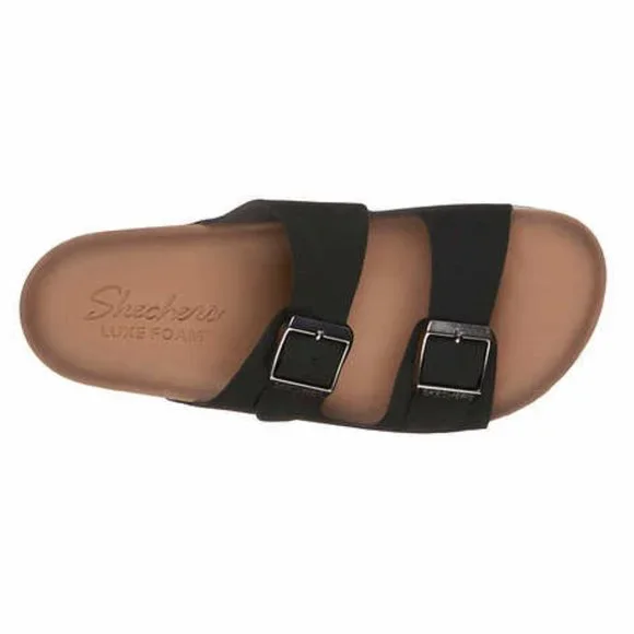 Skechers Ladies' Two Strap Sandal NWT Black - Picture 4 of 5